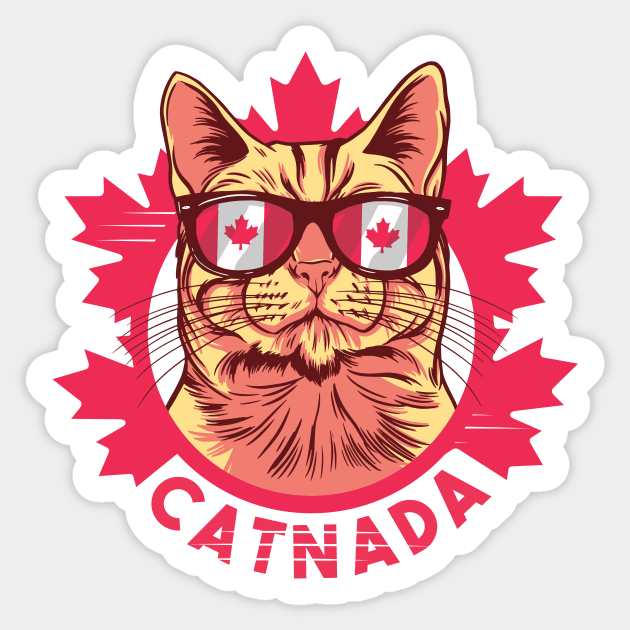 Canada Cat Sticker by Shadowbyte91